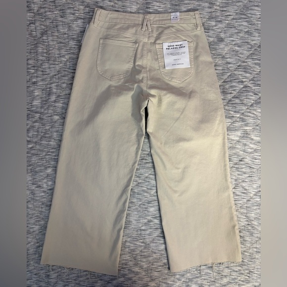 Good American Good Waist Raw Hem High Waist Cropped Palazzo Jeans Sz 14/32 NWT- - Picture 14 of 15
